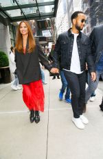 CHRISSY TEIGEN and John Legend Out in New York 04/26/2022