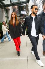 CHRISSY TEIGEN and John Legend Out in New York 04/26/2022
