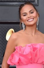 CHRISSY TEIGEN at 64th Annual Grammy Awards in Las Vegas 04/03/2022