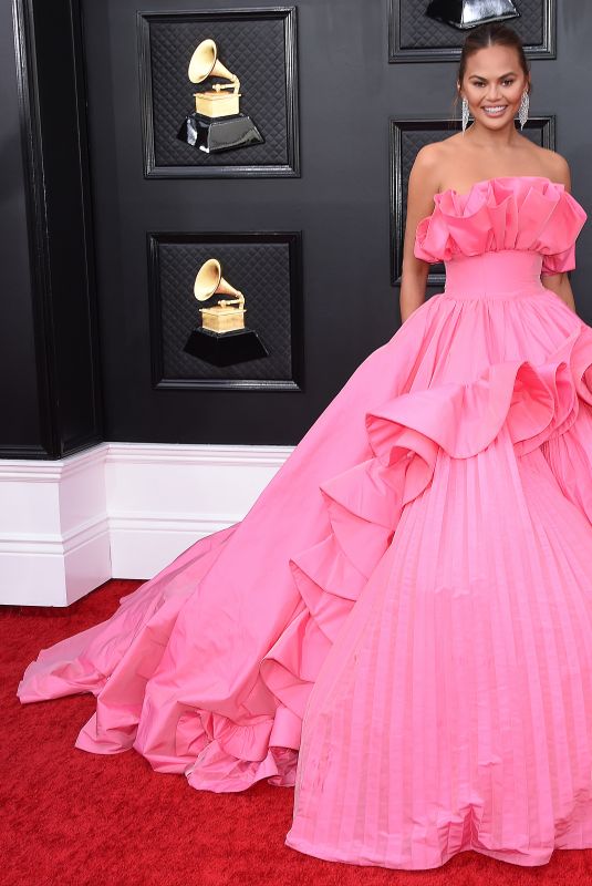CHRISSY TEIGEN at 64th Annual Grammy Awards in Las Vegas 04/03/2022