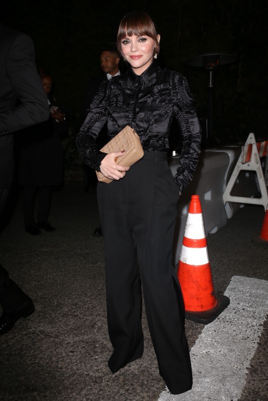 CHRISTINA RICCI Arrives at a Burberry Party in Los Angeles 04/20/2022