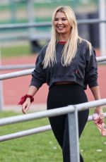 CHRISTINE MCGUINNESS, CHLOE BURROWS, PHOENIX CHI, CHELCEE GRIMES, LUCREZIA MILLARINI and MANPREET SHARMA at The Games Week 2 Starts Filming in London 03/28/2022