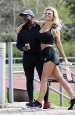 CHRISTINE MCGUINNESS, OLIVIA ATTWOOD, CHELCEE GRIME CHLOE BURROWS... on the Set of The Games Show in London 04/20/2022