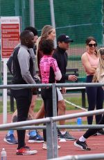 CHRISTINE MCGUINNESS, OLIVIA ATTWOOD, CHLOE BURROWS and LUCREZIA MILLARINI Training for ITV