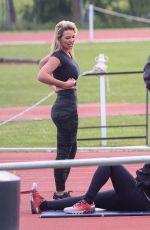 CHRISTINE MCGUINNESS, OLIVIA ATTWOOD, CHLOE BURROWS and LUCREZIA MILLARINI Training for ITV