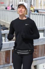 CLAIRE DANES Out Jogging in Hudson River Park 04/15/2022