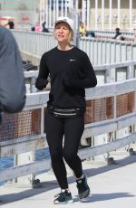 CLAIRE DANES Out Jogging in Hudson River Park 04/15/2022