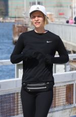 CLAIRE DANES Out Jogging in Hudson River Park 04/15/2022