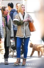 CLAIRE DANES Out with Friend in New York 04/08/2022