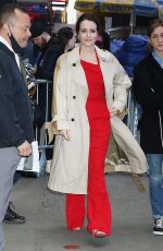 CLAIRE FOY Arrives at Good Morning America in New York 04/13/2022