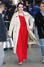 CLAIRE FOY Arrives at Good Morning America in New York 04/13/2022