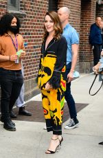 CLAIRE FOY Arrives at Late Show With Stephen Colbert 04/13/2022