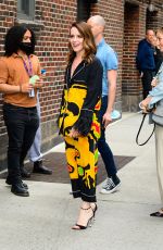 CLAIRE FOY Arrives at Late Show With Stephen Colbert 04/13/2022