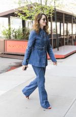 CLAIRE FOY in Double Denim Out in New York 04/14/2022