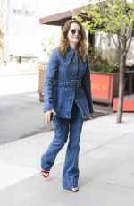 CLAIRE FOY in Double Denim Out in New York 04/14/2022
