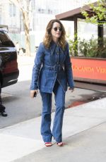 CLAIRE FOY in Double Denim Out in New York 04/14/2022