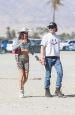 CLARA BERRY and KJ Apa Arrives at Coachella in Indio 04/15/2022