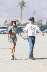 CLARA BERRY and KJ Apa Arrives at Coachella in Indio 04/15/2022