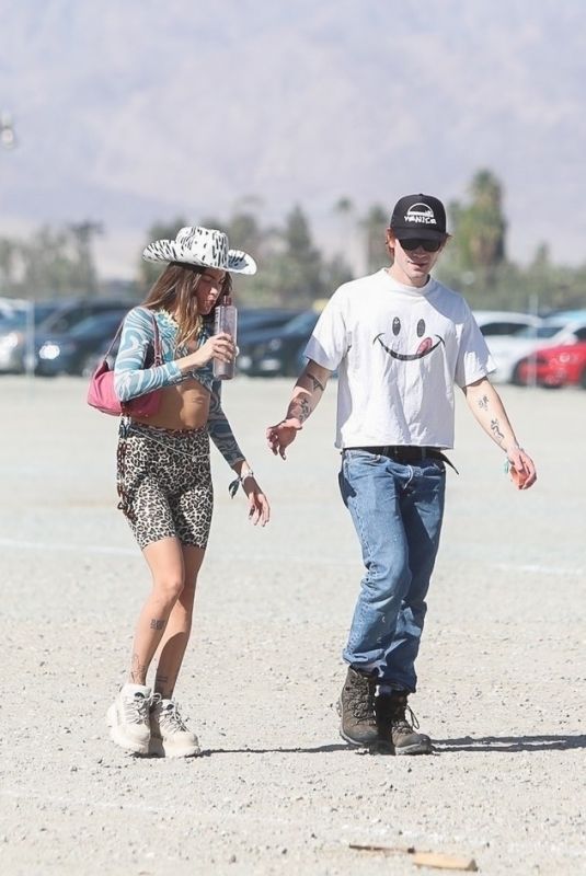 CLARA BERRY and KJ Apa Arrives at Coachella in Indio 04/15/2022