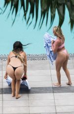 CLAUDIA ROMANI and JESS PICADO in Bikinis at a Pool in Miami 04/25/2022