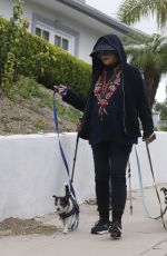 CYBIL SHEPHERD Out with Dogs in Los Angeles 04/05/2022