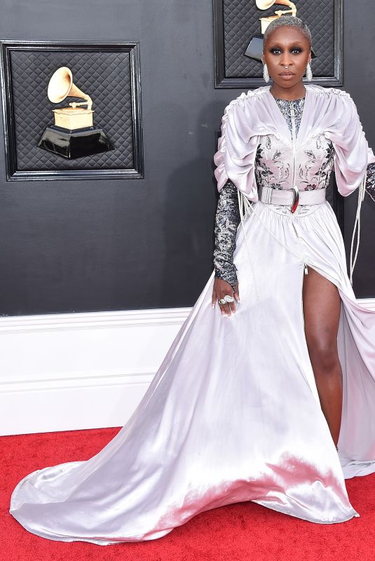 CYNTHIA ERIVO at 64th Annual Grammy Awards in Las Vegas 04/03/2022