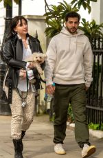 DAISY LOWE Out with Her Dog in London 04/10/2022