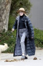 DIANE KEATON Out with Her Dog in Brentwood 04/02/2022