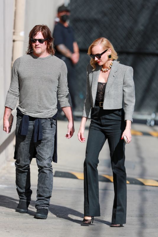 DIANE KRUGER and Norman Reedus Arrives at Jimmy Kimmel Live 04/07/2022