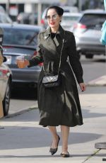 DITA VON TEESE Out for Lunch at Real Food Daily in Los Angeles 04/05/2022
