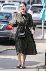 DITA VON TEESE Out for Lunch at Real Food Daily in Los Angeles 04/05/2022