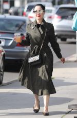 DITA VON TEESE Out for Lunch at Real Food Daily in Los Angeles 04/05/2022