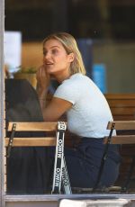 DOMENICA CALARCO at a Meeting with Her Manager in Paddington 04/20/2022