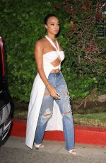 DRAYA MICHELE Out for Dinner in Beverly Hills 04/28/2022