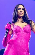 DUA LIPA Performs at Her Future Nostalia Tour in Manchester 04/15/2022