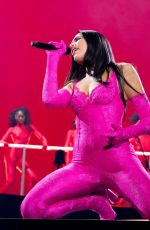 DUA LIPA Performs at Her Future Nostalia Tour in Manchester 04/15/2022