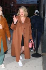 ELIZABETH MOSS Arrives at Watch What Happens Live With Andy Cohen in New York 04/27/2022