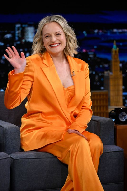 ELIZABETH MOSS at Tonight Show Starring Jimmy Fallon 04/26/2022