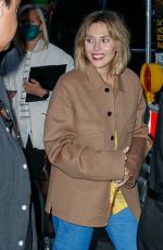 ELIZABETH OLSEN Leaves Borchardt Restaurant 04/21/2022