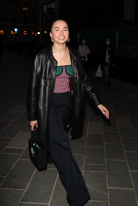 ELLA EYRE Arrives at Boots No7’s Pro Derm Scan Launch Party at Londoner Hotel 04/05/2022