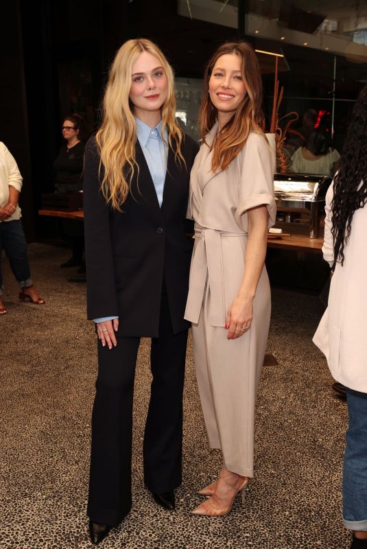 ELLE FANNING and JESSICA BIEL at Universal Studio Group 2022 Emmy Press Luncheon in West Hollywood 04/05/2022