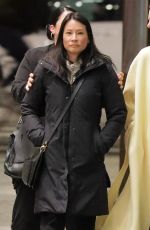 ELLE FANNING and LUCY LIU Leaves Dinner at Nobu in New York 03/31/2022