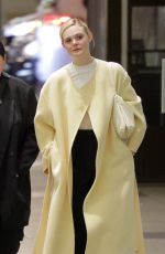 ELLE FANNING and LUCY LIU Leaves Dinner at Nobu in New York 03/31/2022
