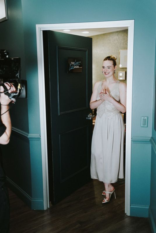 ELLE FANNING at Late Late Show with James Corden 04/19/2022