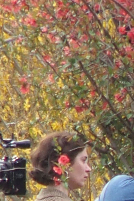 EMILY BLUNT on the Set of Oppenheimer in Princeton 04/13/2022