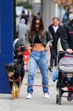EMILY RATAJKOWSKI and Sebastian Bear McClard Out with Their Baby and Dog in New York 04/24/2022