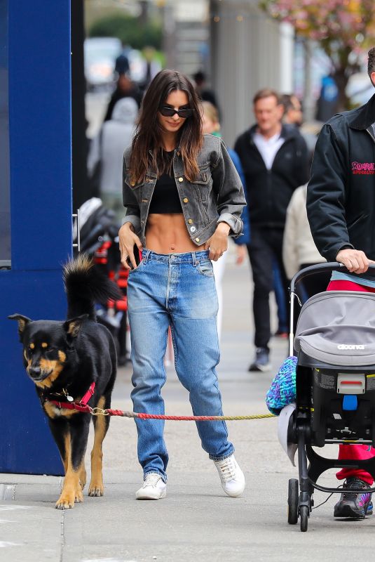 EMILY RATAJKOWSKI and Sebastian Bear McClard Out with Their Baby and Dog in New York 04/24/2022