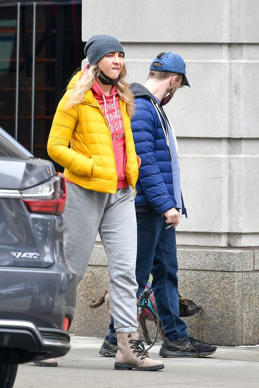 ERIN DARKE and Daniel Radcliffe Out with Their Dog in New York 04/06/2022