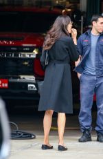 FAMKE JANSSEN Chats with Firemen of NYFD Out in New York 04/23/2022