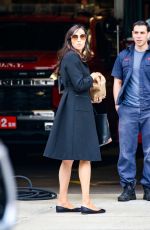 FAMKE JANSSEN Chats with Firemen of NYFD Out in New York 04/23/2022